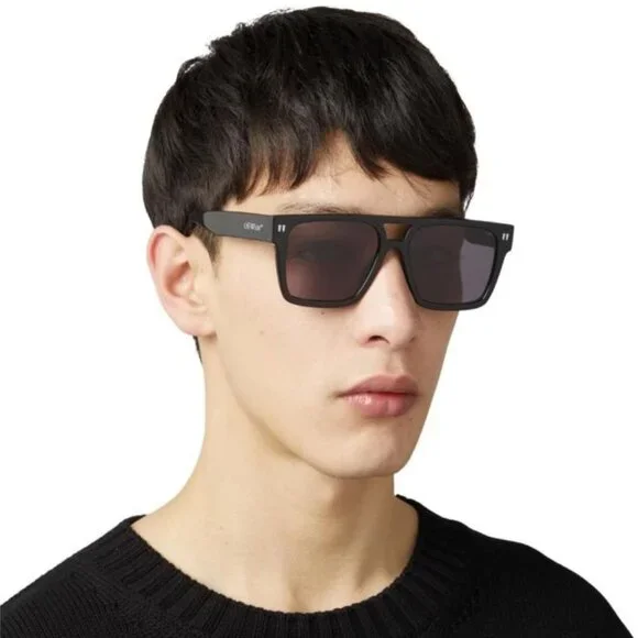 Off-White Women Sunglasses Black Grey Square OERI133 SPRINGFIELD 100 BRAND NEW Off-White SPRINGFIELD Dark Grey Square Unisex Sunglasses  main image 3